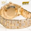 Đồng hồ Rolex Datejust custom vàng đính full kim cương, cọc số Rainbow 31mm