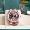 Đồng hồ Rolex Day-Date 40 228345RBR-0006 mặt số Chocolate cọc số kim cương