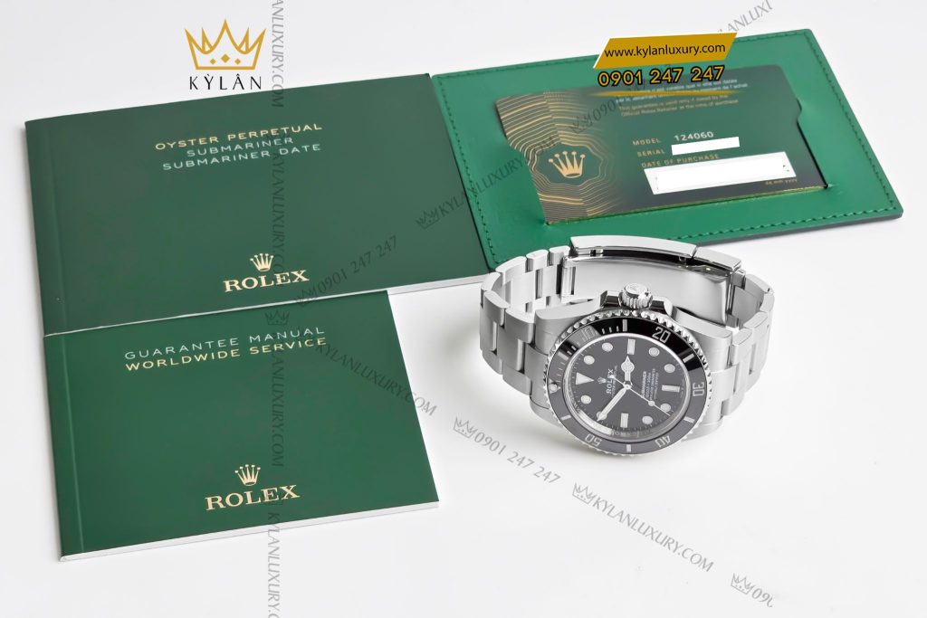 Kỳ Lân Luxury Dong ho Rolex Submariner 124060 0001 mat so den 1 Đồng hồ Rolex Submariner 124060-0001 mặt số đen