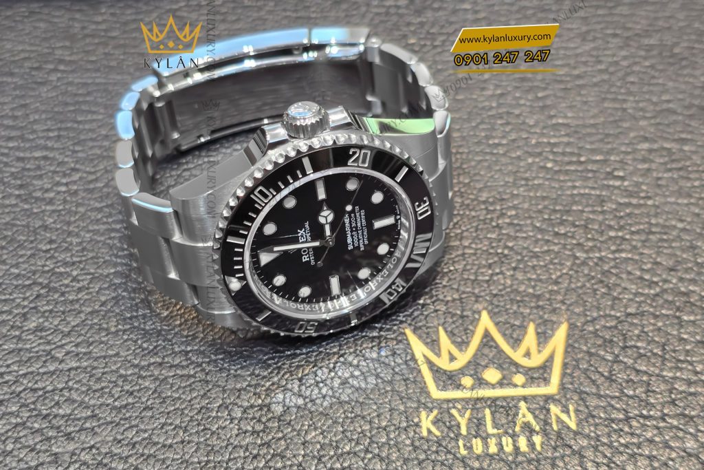 Kỳ Lân Luxury Dong ho Rolex Submariner 124060 0001 mat so den 10 Đồng hồ Rolex Submariner 124060-0001 mặt số đen
