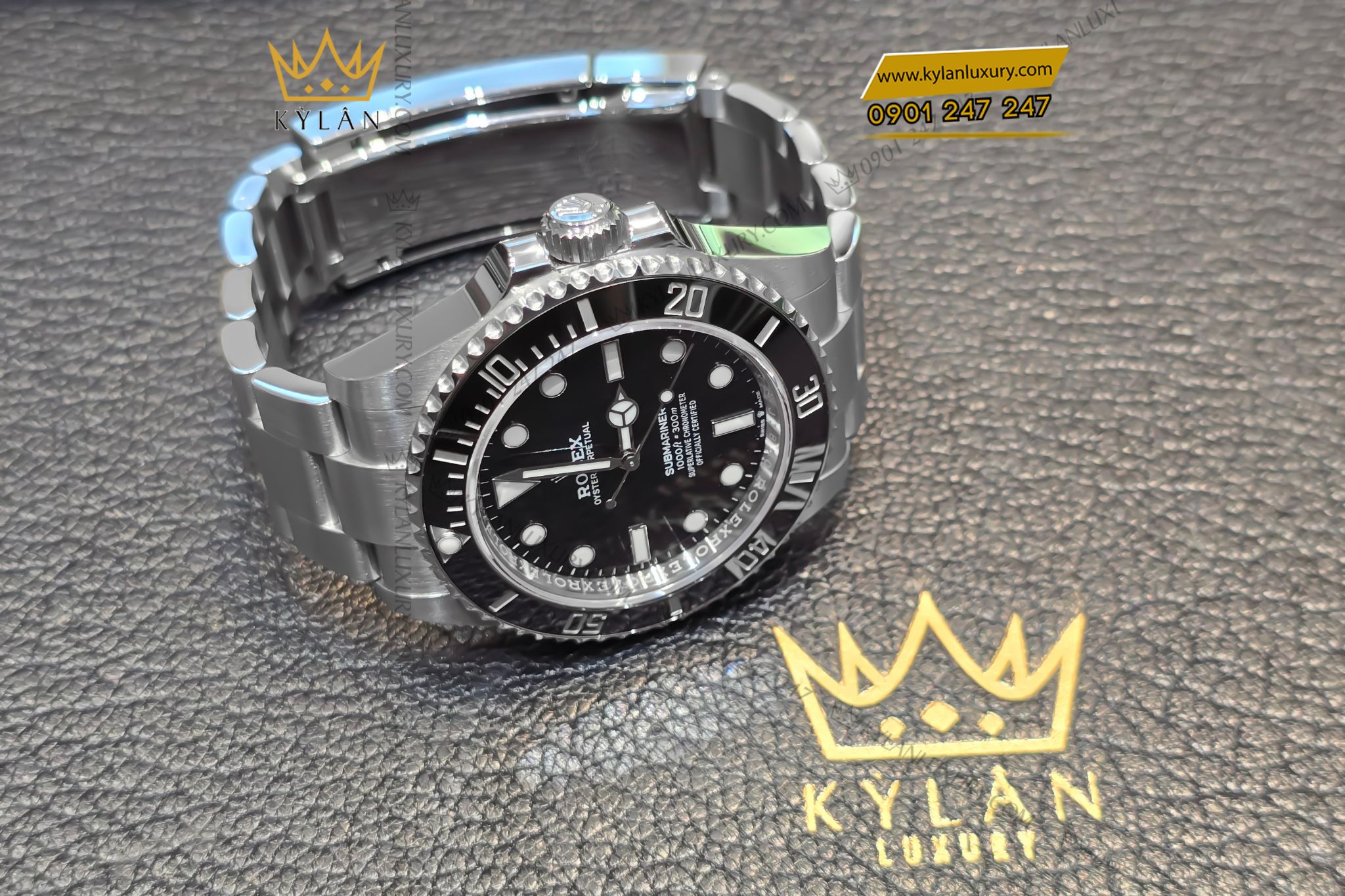 Kỳ Lân Luxury Dong ho Rolex Submariner 124060 0001 mat so den 10 Đồng hồ Rolex Submariner 41 124060-0001 mặt số đen