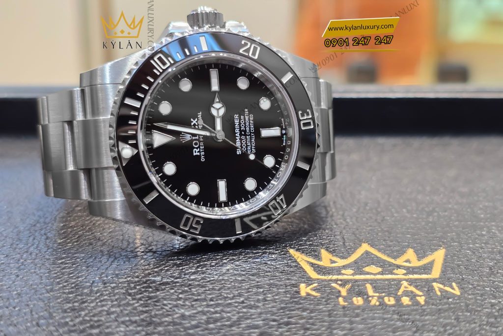 Kỳ Lân Luxury Dong ho Rolex Submariner 124060 0001 mat so den 11 Đồng hồ Rolex Submariner 124060-0001 mặt số đen