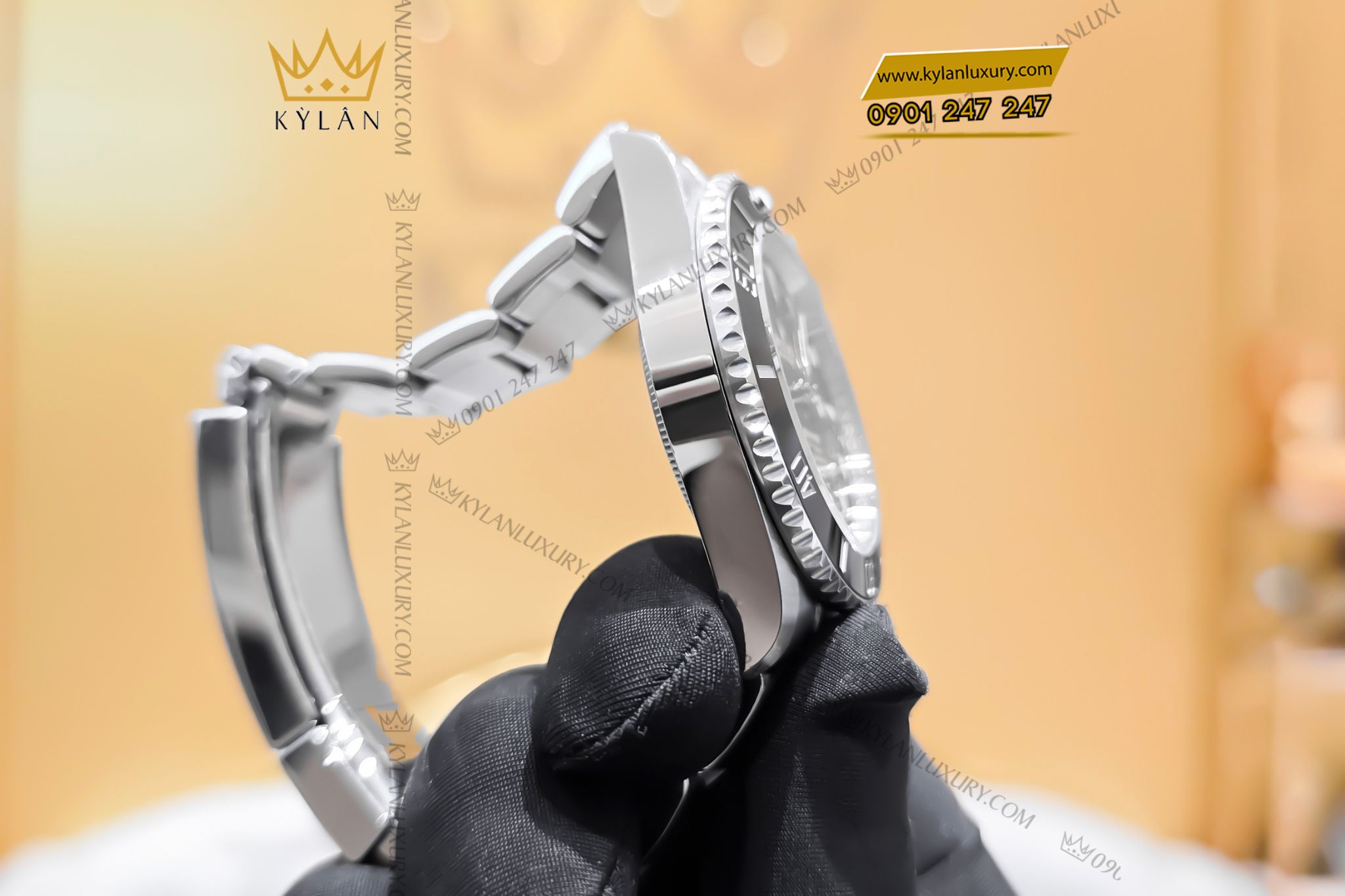 Kỳ Lân Luxury Dong ho Rolex Submariner 124060 0001 mat so den 6 Đồng hồ Rolex Submariner 41 124060-0001 mặt số đen