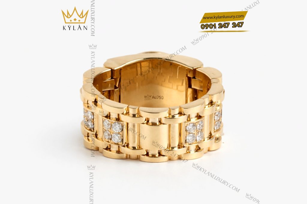 Kỳ Lân Luxury Nhan Rolex vang vang nguyen khoi Au750 dinh vien chu 9ly4 7 Nhẫn Rolex vàng vàng nguyên khối Au750 đính viên chủ 9ly4