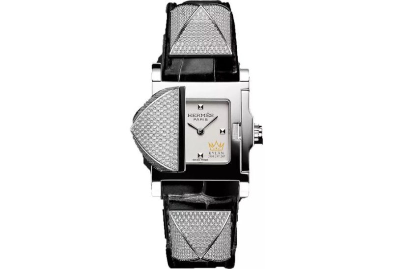 Đồng hồ Hermes Medor Watch mặt số bạc opaline