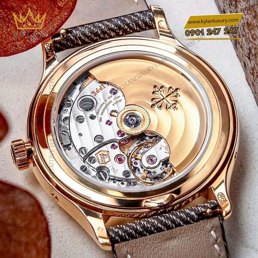 Kỳ Lân Luxury dong ho patek philippe complications 4946r mat nau 10 Đồng hồ Patek Philippe Complications 4946R-001 mặt nâu