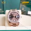 Đồng hồ Rolex Day Date 40 mặt số Chocolate vành kim cương 228345RBR-0006