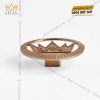 Khuy cài áo logo vương miện KyLan vàng hồng Au750 đính kim cương