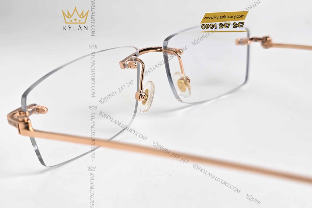 Kỳ Lân Luxury mat kinh vang nguyen khoi au750 dinh kim cuong 2 2 Mắt kính vàng nguyên khối Au750 đính kim cương