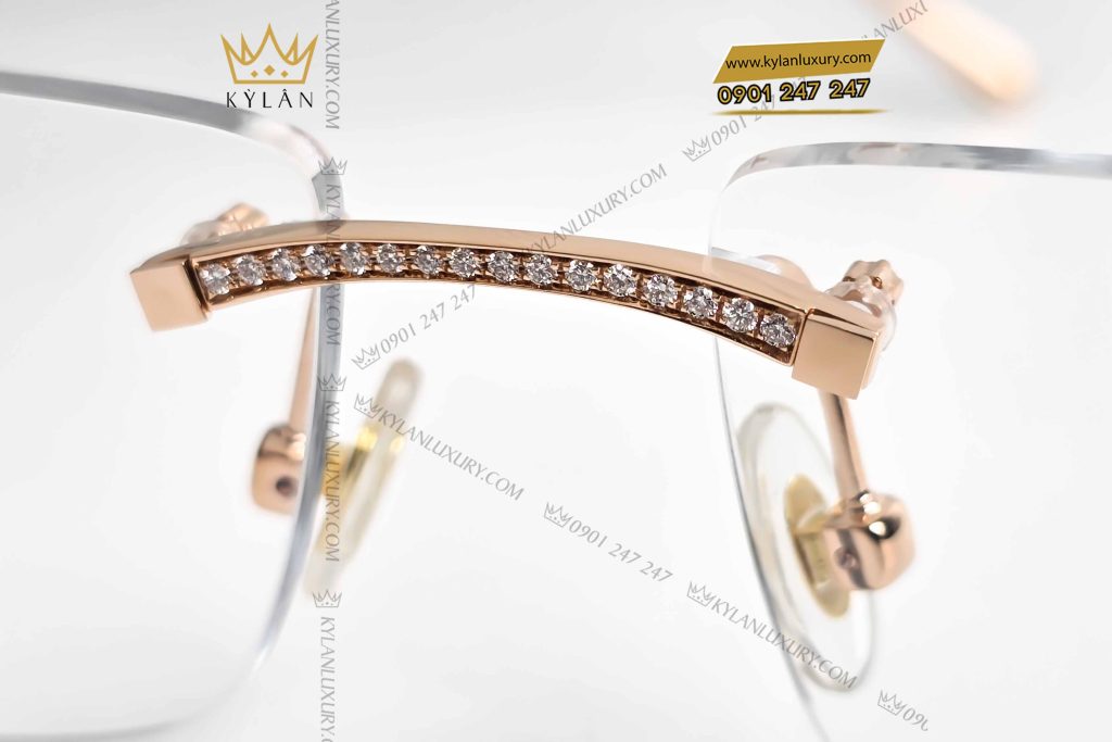 Kỳ Lân Luxury mat kinh vang nguyen khoi au750 dinh kim cuong 2 9 Mắt kính vàng nguyên khối Au750 đính kim cương