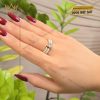 Nhẫn nam vàng hồng nguyên khối Au750 đính viên chủ 7ly2