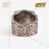 Nhẫn Rolex demi vàng nguyên khối Au750 đính viên chủ 11ly