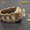 Nhẫn Rolex vàng vàng nguyên khối Au750 đính viên chủ 9ly4