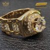 Nhẫn Rolex vàng vàng nguyên khối Au750 đính viên chủ 9ly4