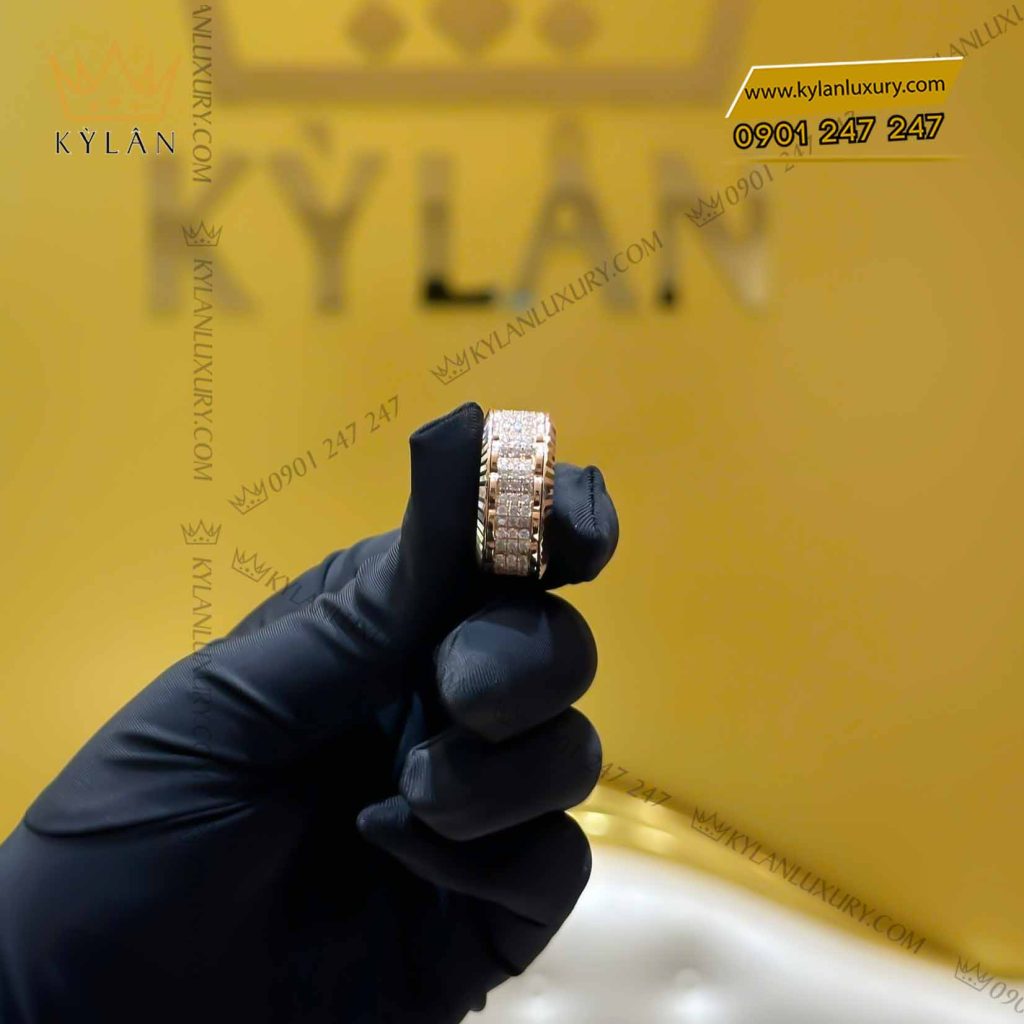 Kỳ Lân Luxury nhan rolex xoay vang nguyen khoi au750 dinh 3 hang kim cuong 4 Nhẫn Rolex xoay vàng nguyên khối Au750 đính 3 hàng kim cương