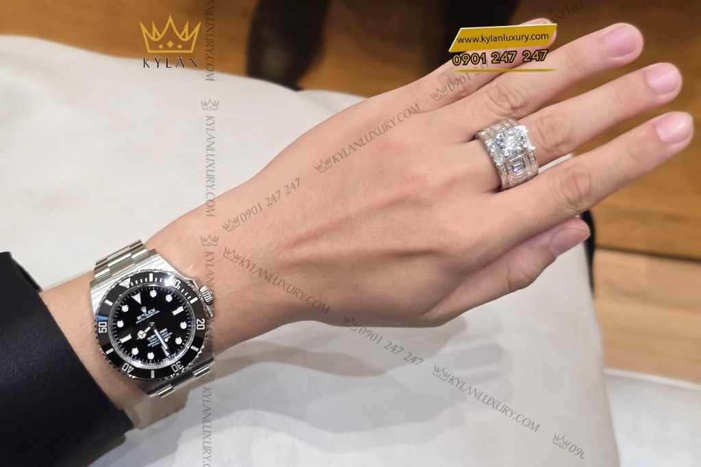 Kỳ Lân Luxury rolex submariner 124060 0001 mat so den 10 Đồng hồ Rolex Submariner 41 124060-0001 mặt số đen