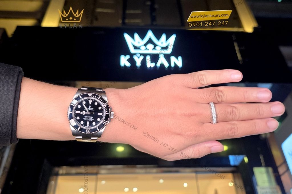 Kỳ Lân Luxury rolex submariner 124060 0001 mat so den 15 Đồng hồ Rolex Submariner 41 124060-0001 mặt số đen