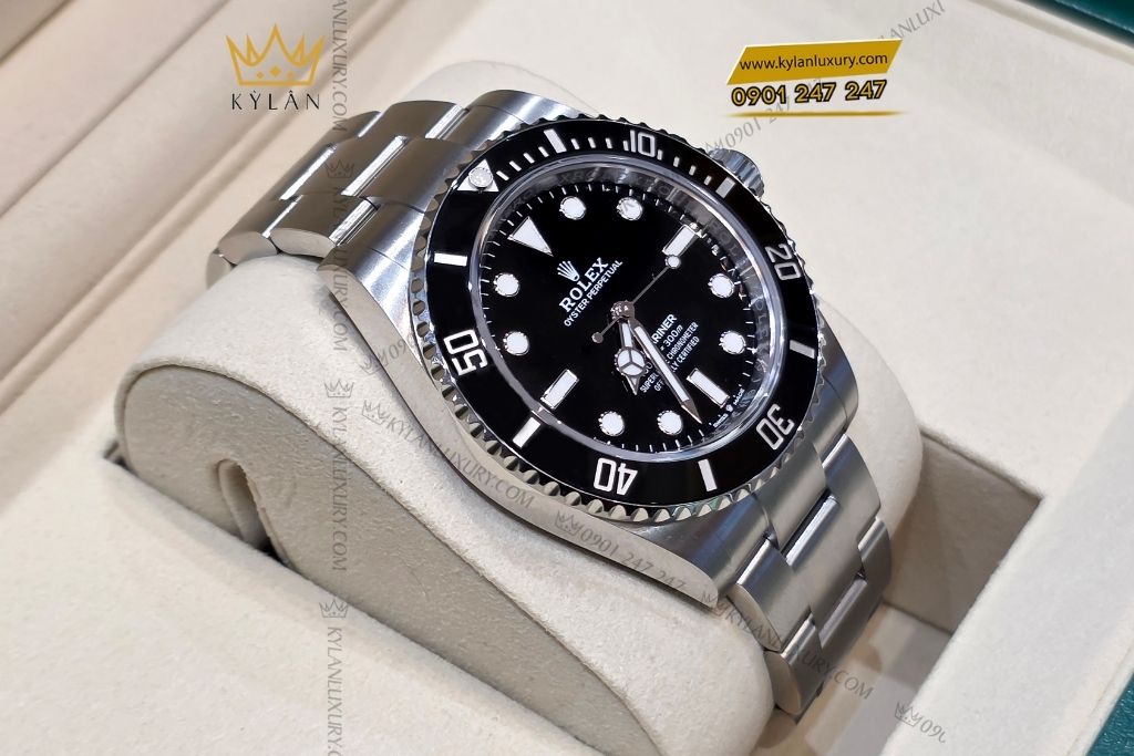 Kỳ Lân Luxury rolex submariner 124060 0001 mat so den 8 Đồng hồ Rolex Submariner 41 124060-0001 mặt số đen