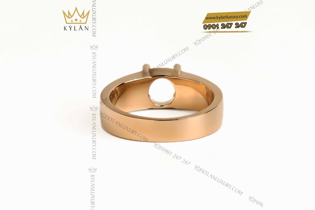 Kỳ Lân Luxury vo nhan vang hong mix trang nga dinh kim cuong 8 Vỏ nhẫn vàng hồng mix trắng ngà đính kim cương