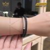 Vòng tay cá đuối vàng nguyên khối Au750 đính kim cương