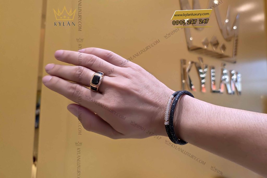 Kỳ Lân Luxury vong tay ca duoi vang nguyen khoi au750 dinh kim cuong 4 Vòng tay cá đuối vàng nguyên khối Au750 đính kim cương
