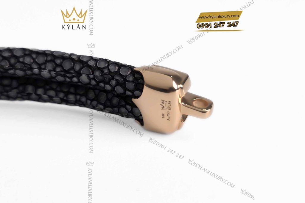 Kỳ Lân Luxury vong tay ca duoi vang nguyen khoi au750 dinh kim cuong 6 Vòng tay cá đuối vàng nguyên khối Au750 đính kim cương