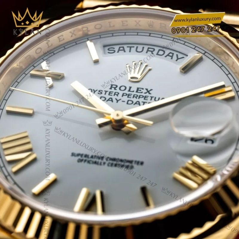 Đồng hồ Rolex Day-Date 40 M228238-0042 vàng kim 18ct với mặt số trắng