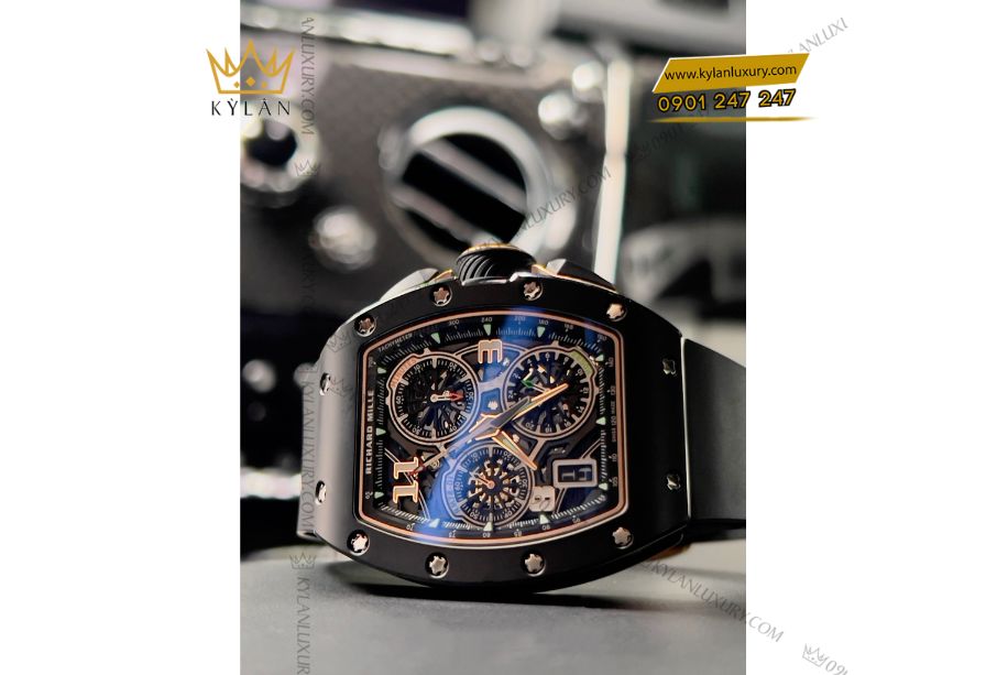 Kỳ Lân Luxury 14 Đồng Hồ Richard Mille RM 72-01 Black Ceramic Lifestyle In-House Chronograph