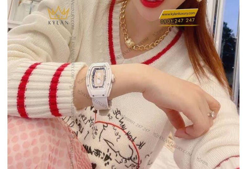 Richard Mille RM 07-01 White Ceramic Diamond MOP cho phái nữ