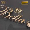 Chữ vàng Bella vàng hồng Au750
