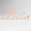 Chữ vàng Bella vàng hồng Au750