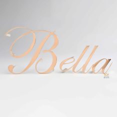 Chữ vàng Bella vàng hồng Au750