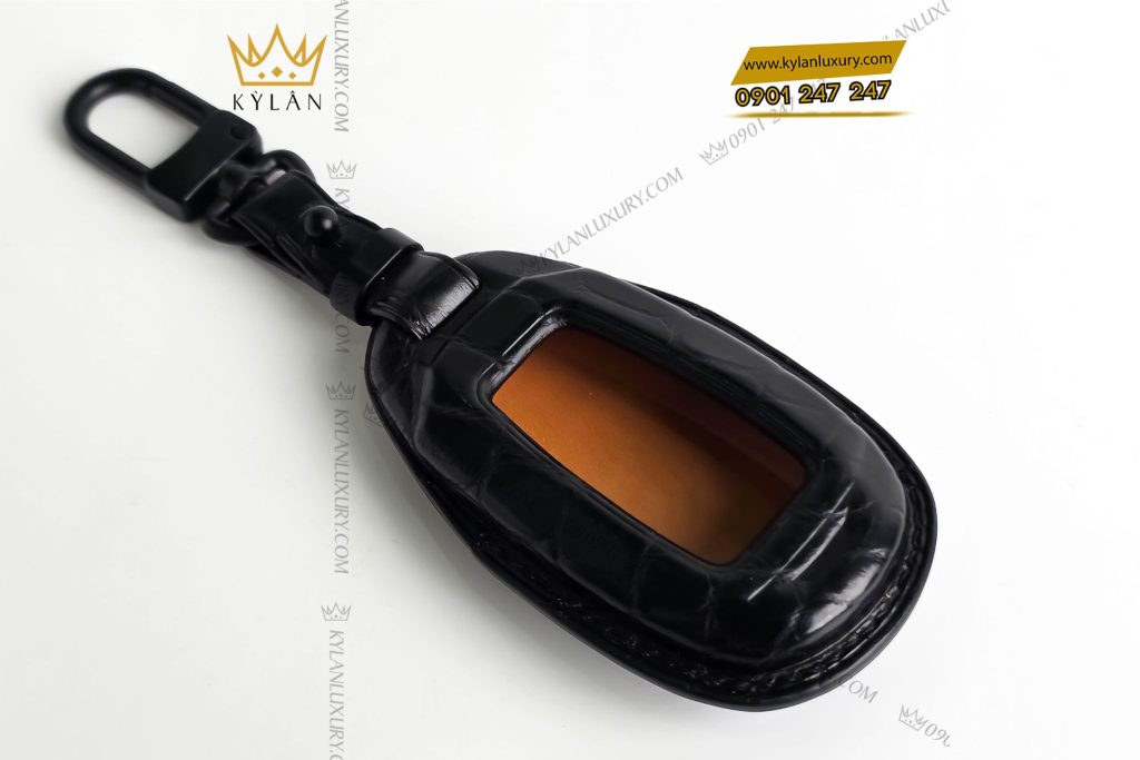 Kỳ Lân Luxury 25 Bao da chìa khóa xe Hyundai Kona da cá Alligator