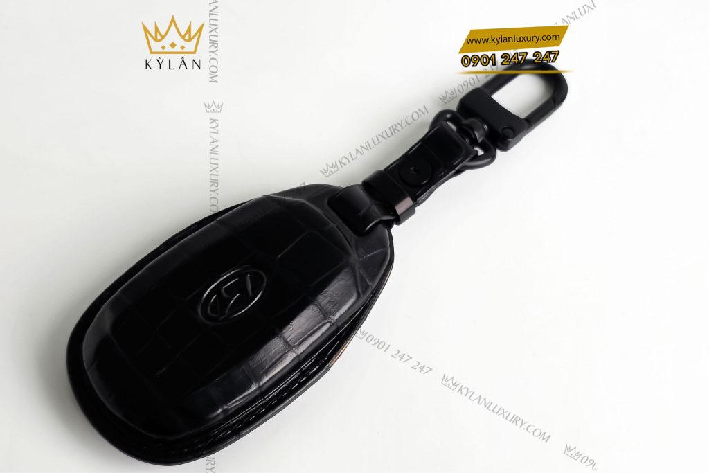 Kỳ Lân Luxury 27 Bao da chìa khóa xe Hyundai Kona da cá Alligator