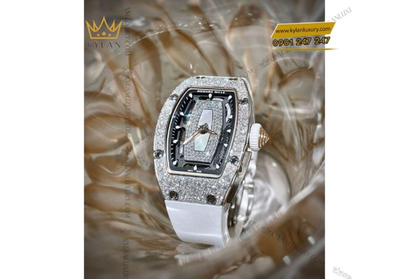 Richard Mille RM 07-01 White Gold Full Snow Diamond MOP