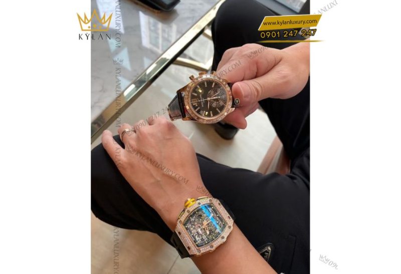 Richard Mille RM 11-03 Full Diamond nạm kim cương brilliant và vàng hồng 18k 