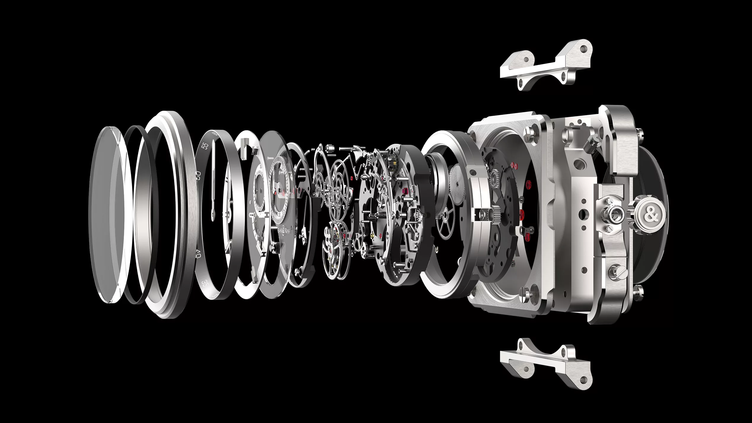 Kỳ Lân Luxury BR X1 Tourbillon Titanium 4 Đồng hồ BR-X1 Tourbillon Titanium