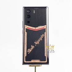 Điện thoại Vertu MetaVertu Carbon điểm vàng, khắc chữ, vỏ Carbon đen nhám