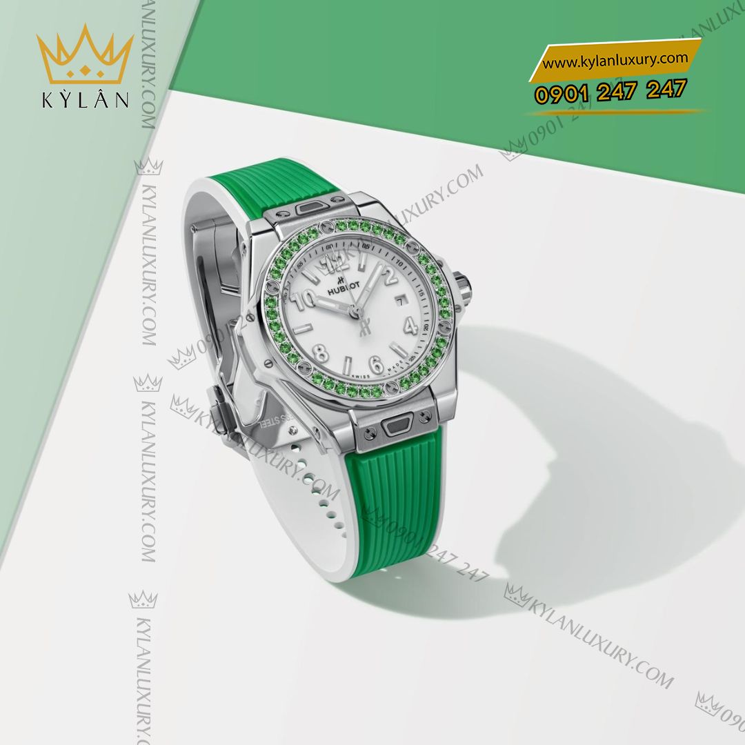 Kỳ Lân Luxury Dong ho Hublot Big Bang One Click Joyful Steel Apple Green 33mm 2 Đồng hồ Hublot Big Bang One Click Joyful Steel Apple Green 33mm