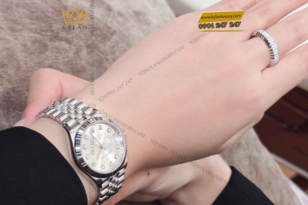 Kỳ Lân Luxury Dong ho Rolex Datejust 31 278274 0030 mat so bac 13 Đồng hồ Rolex Datejust 31 278274-0030 mặt số bạc