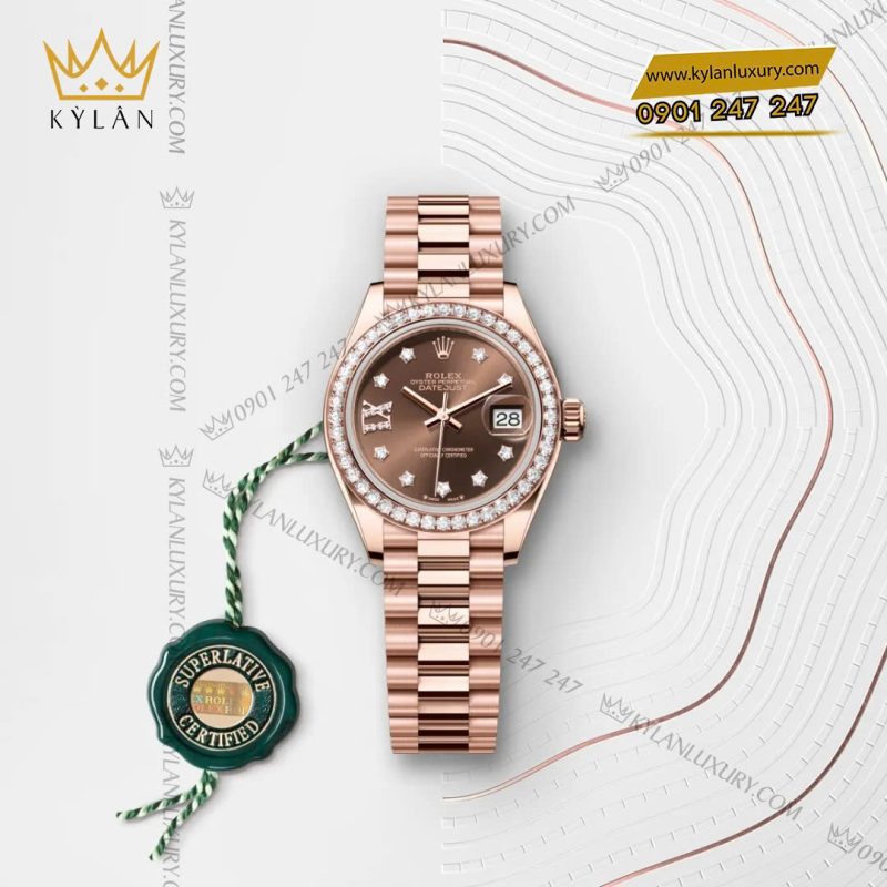 Đồng hồ Rolex Lady-Datejust 28 279135RBR-0001 mặt nâu chocolate