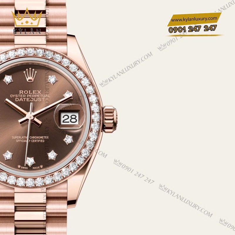 Đồng hồ Rolex Lady-Datejust 28 279135RBR-0001 mặt nâu chocolate