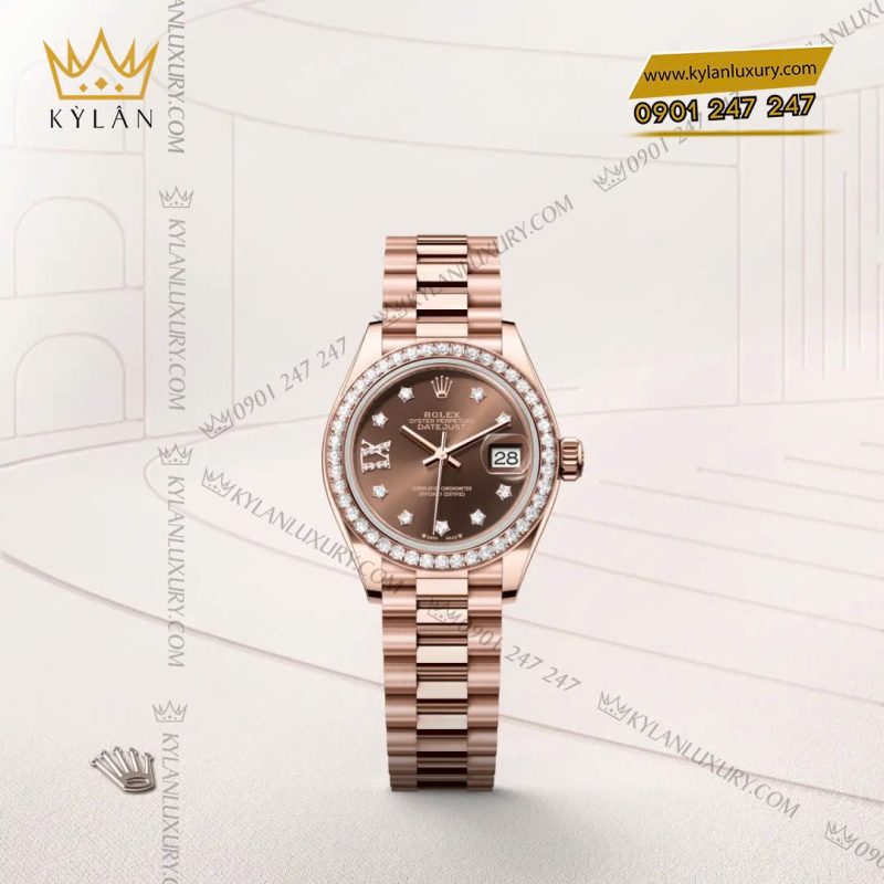 Đồng hồ Rolex Lady-Datejust 28 279135RBR-0001 mặt nâu chocolate