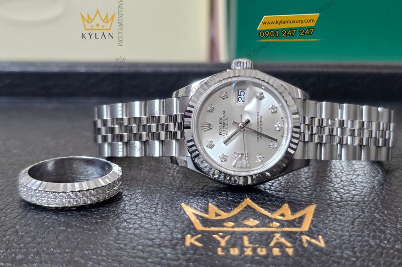 Đồng hồ Rolex Lady-Datejust 28 279174-0021 mặt số bạc