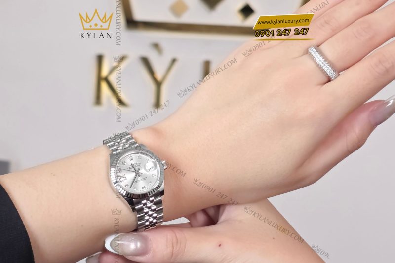 Đồng hồ Rolex Lady-Datejust 28 279174-0021 mặt số bạc