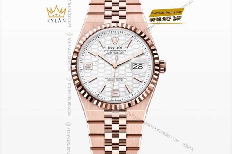Đồng hồ Rolex Land-Dweller M127235-0001 vàng hồng 36mm