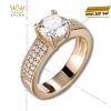 Nhẫn Aurora Ring vàng hồng nguyên khối Au750 đính kim cương