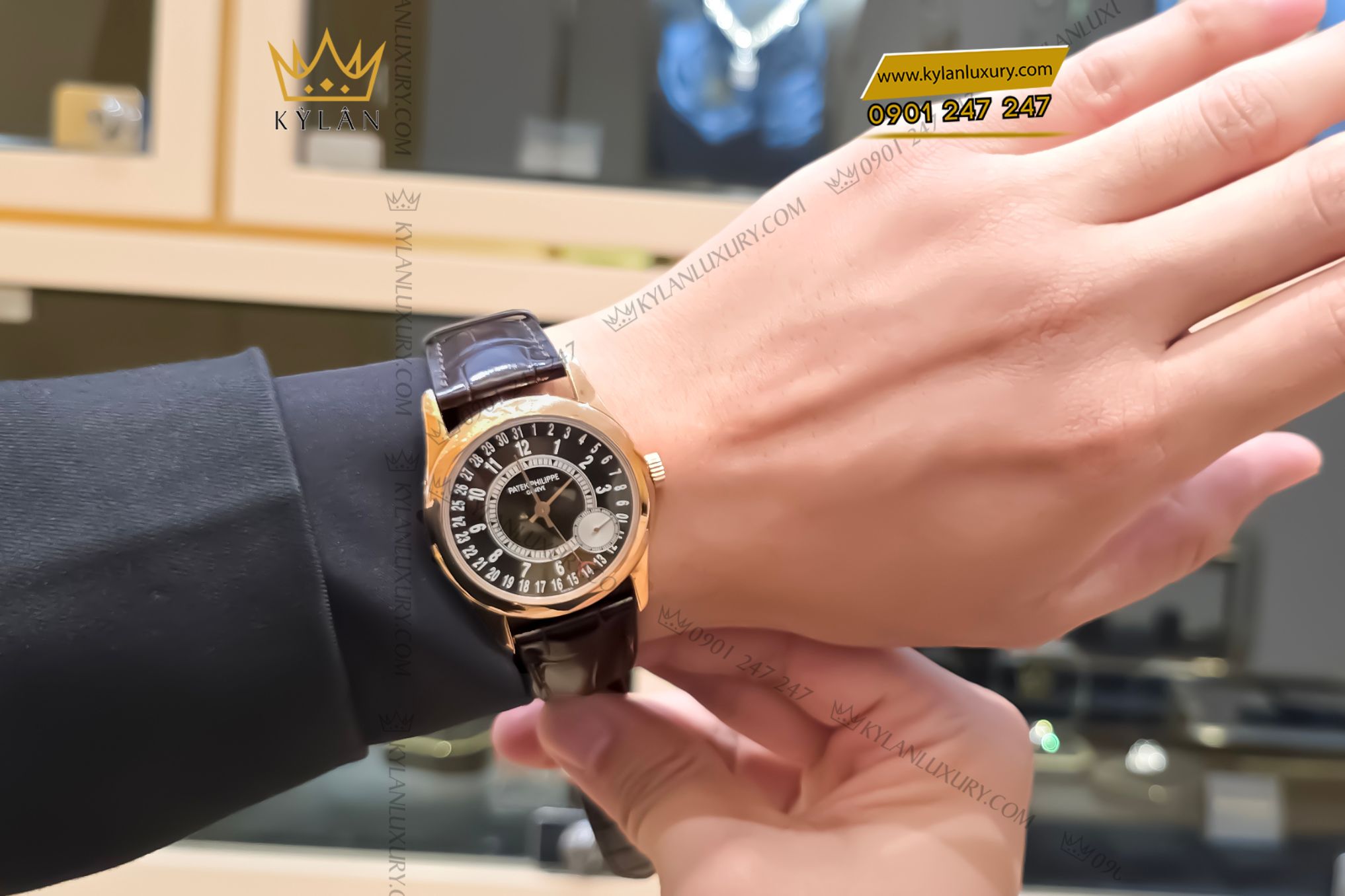 Kỳ Lân Luxury Patek Philippe Calatrava 6000R‑001 Rose Gold 3 Đồng hồ Patek Philippe Calatrava 6000R‑001 Rose Gold