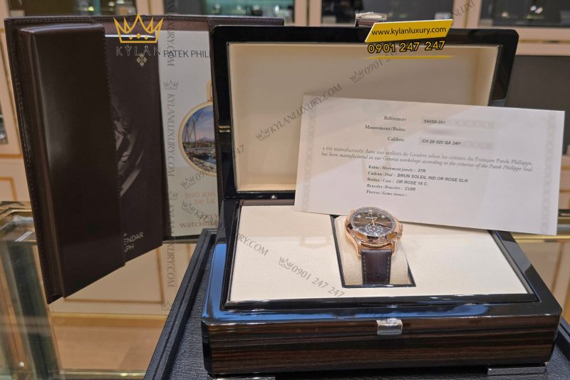 Đồng hồ Patek Philippe Complications 5905R 001 mặt số nâu