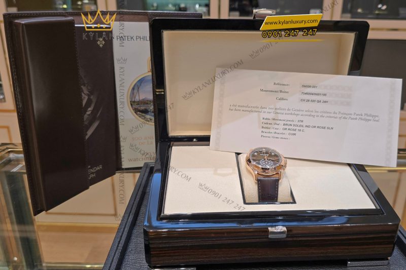 Đồng hồ Patek Philippe Complications 5905R 001 mặt số nâu